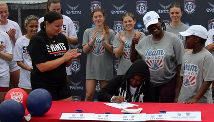D’Youville Women’s Soccer Team Signs Naliaka Masika Through Team IMPACT