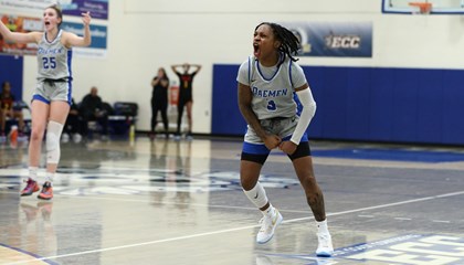Paige's Last Second Triple Lifts No. 1 Daemen Over No. 4 District of Columbia, 69-66, In ECC Semifinals